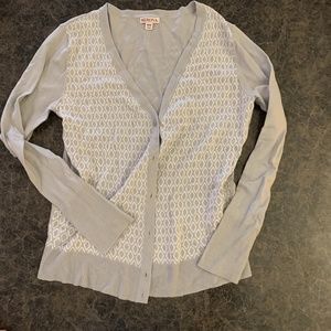 3/ $25 Merona Diamond print Cardi Gray White Sz M